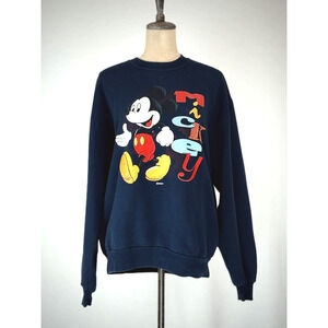 90's Vintage Mickey Mouse Unlimited Disney Crewneck Sweatshirt #0129 LARGE
